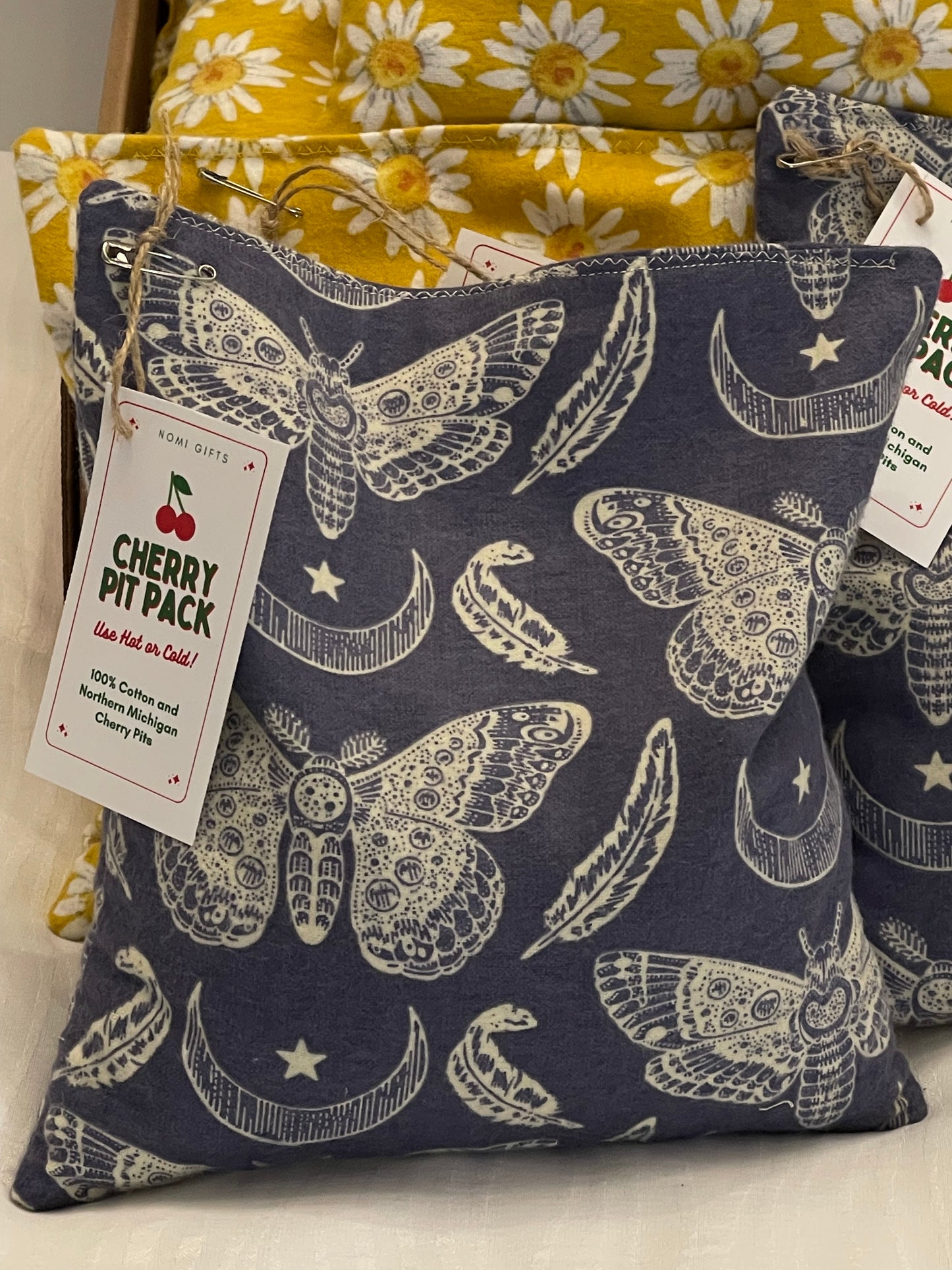 Cherry Pit Heating Pad - Lavender Moth Flannel